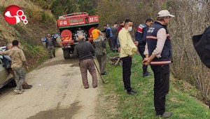 Alaplıda örtü yangını paniğe neden oldu