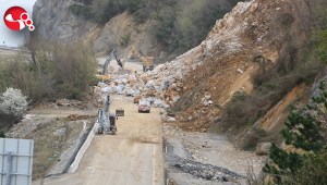 Heyelan kaldırma çalışmaları