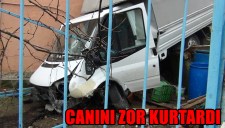 SÜRÜCÜ, YAN KOLTUĞA ATLAYARAK HAYATTA KALDI