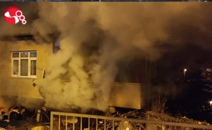 Kalorifer kazanında çıkan yangın korkuttu