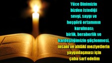 ÜÇ AYLAR VE REGAİP KANDİLİ MESAJI