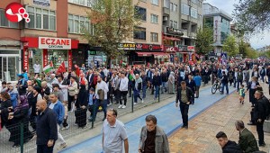 Çaycumada Filistine Özgürlük yürüyüşü düzenlendi