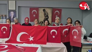 Türk Bayrağı sevgisi motifleri süsledi....