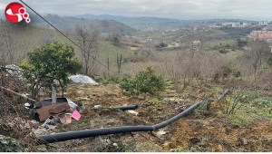 Alaplıda heyelan nedeniyle bir ev çökme riski oluştu