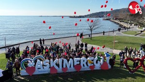 AŞKIM EREĞLİDE  SEVGİ BALONLARI GÖKYÜZÜNÜ RENKLENDİRDİ