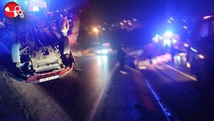 Otomobil takla attı