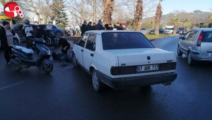 Bozhane kavşağında kaza…