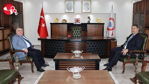 BEUN Rektör Özölçer Kaymakam Yılmazı makamında ağırladı....