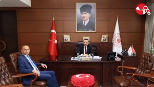 Vali Hacıbektaşoğluna veda ziyareti