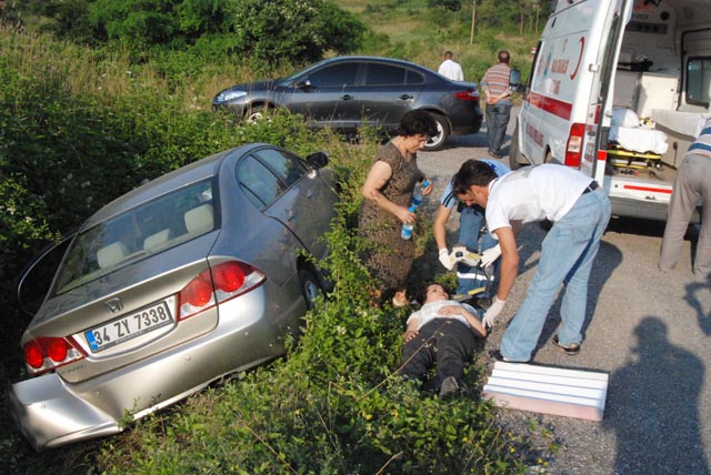 Kazaya ilk müdahaleyi Emniyet Müdürü Koçak yaptı...