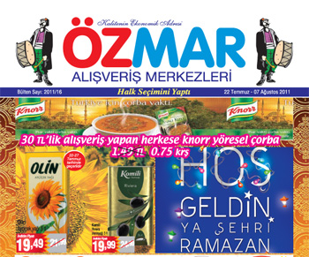 ÖZMAR DA TEMMUZ İNDİRİMLERİ DEVAM EDİYOR