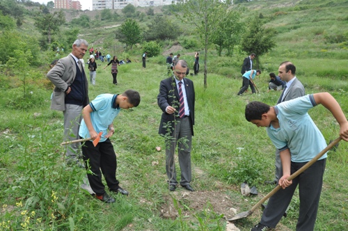 SEVGİ ORMANINA 100 ADET DAHA AĞAÇ DİKİLDİ..