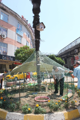 SICAKLARDAN BUNALAN HAYVANLARA ÖZEL BARINAK..