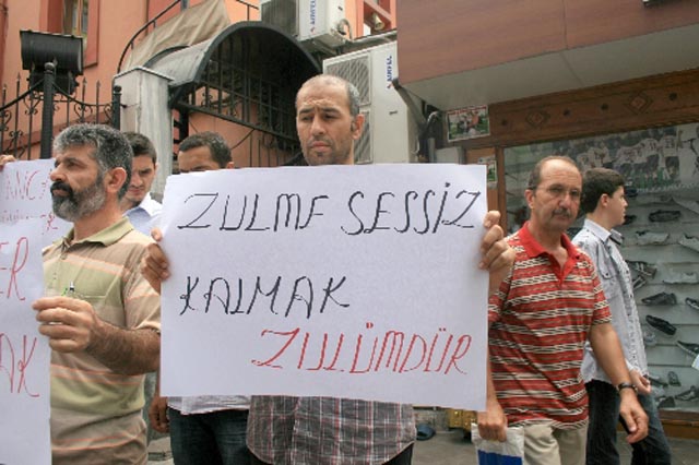 Suriyedeki katliama Zonguldaktan tepki geldi