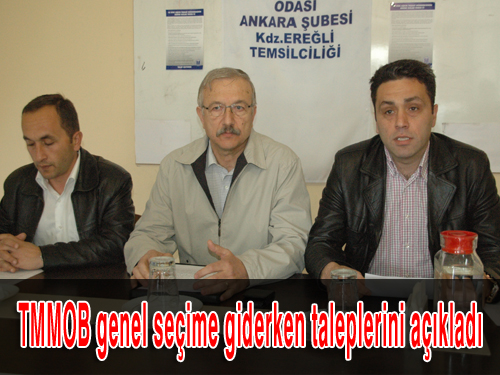TMMOB genel seçime giderken taleplerini açıkladı