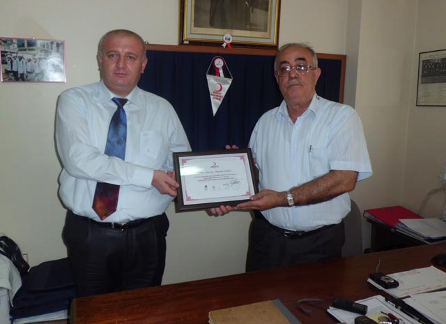 YAZICIOĞLUNA TEŞEKKÜR BELGESİ...