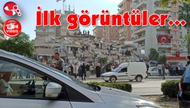 İzmirde deprem… Yıkılan binalar var